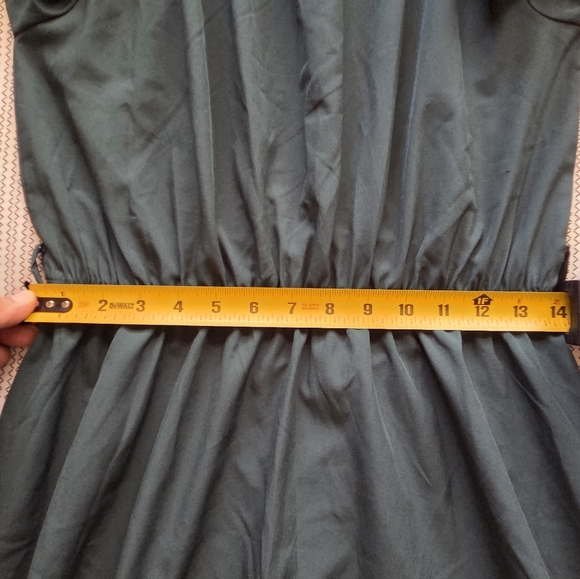 Womens Green Round Neck Full Length Long Sleeve Dress Size Medium - Picture 11 of 14